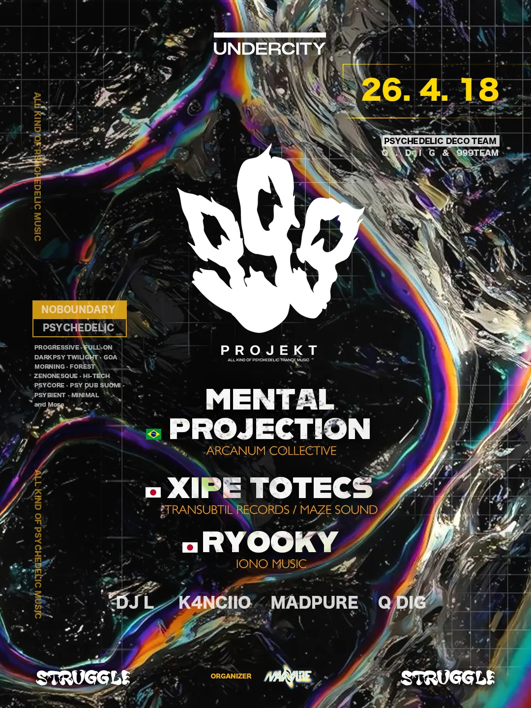 999 Projekt Invites Xipe Totecs & Mental Projection