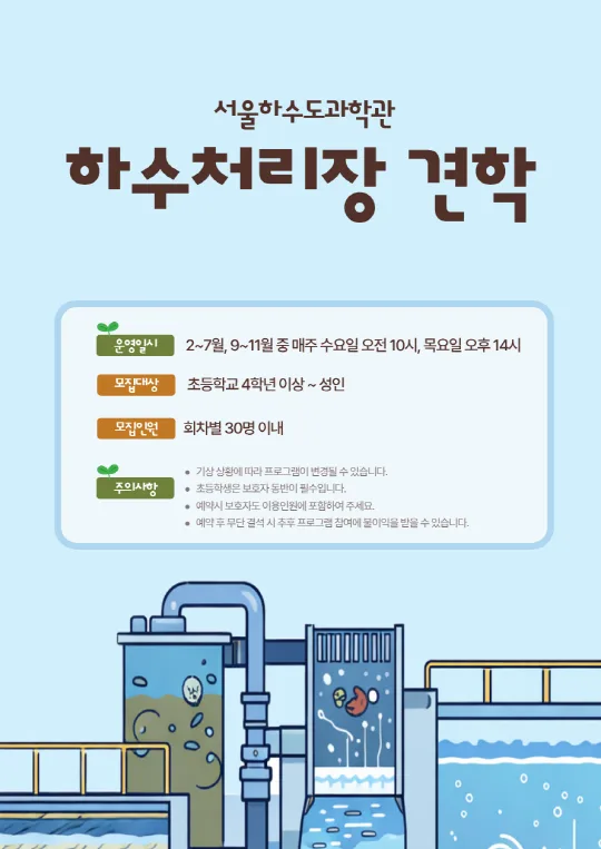 [서울하수도과학관] 하수처리장 견학