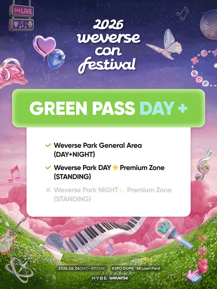 2026 Weverse Con Festival - GREEN PASS DAY+