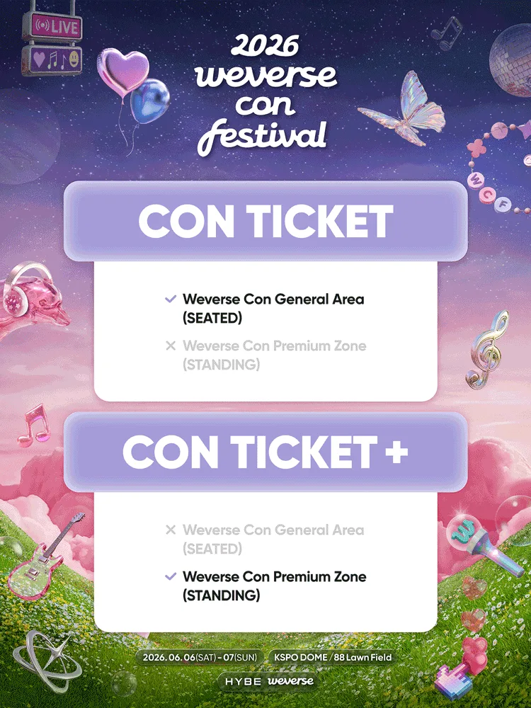 2026 Weverse Con Festival - CON TICKET, CON TICKET+